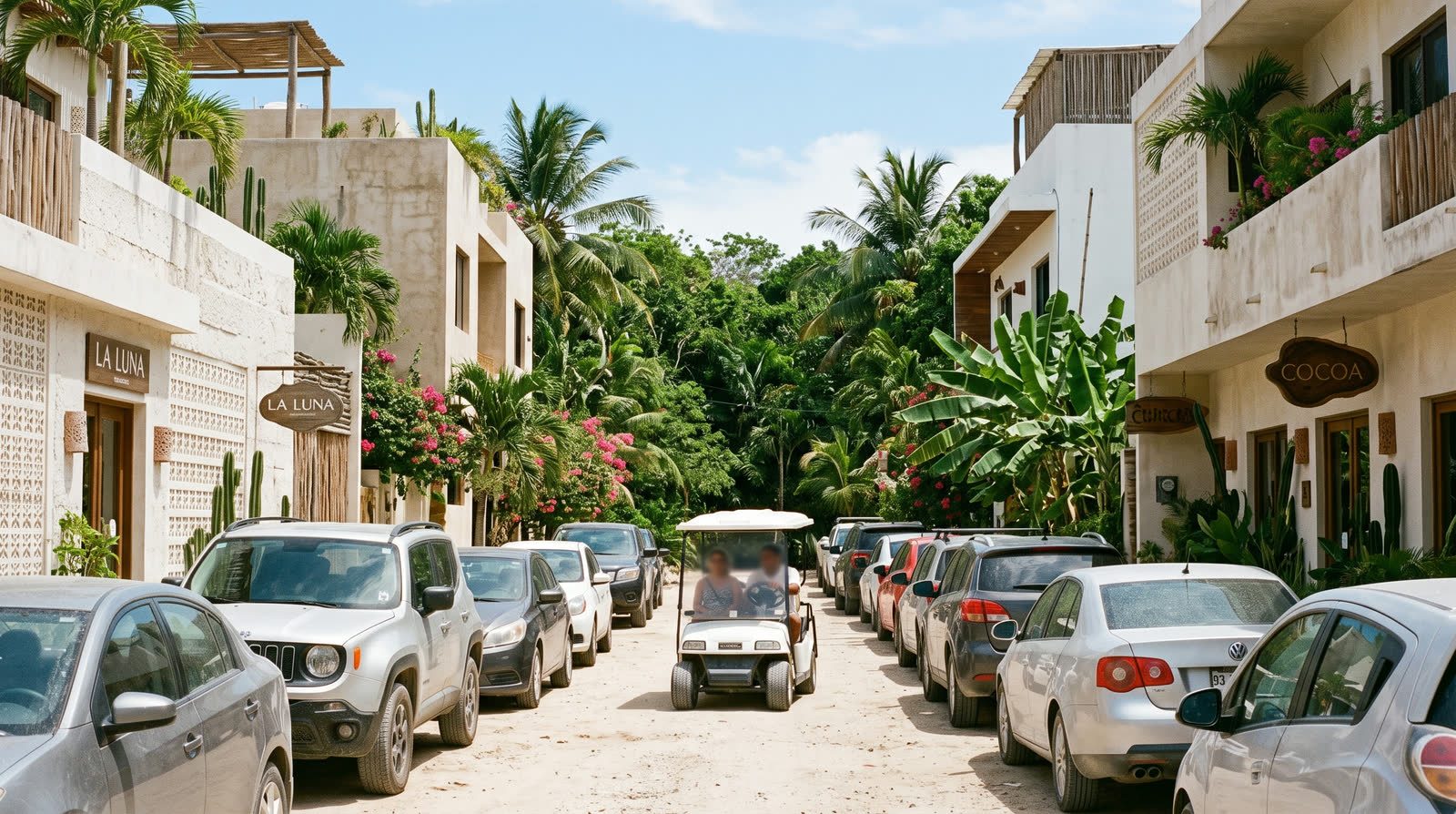 ¿Carrito de golf o coche de renta en Tulum?